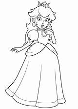 Peach Princess Coloring Pages Printable Rosalina Print Mario Drawing Daisy Clipart Birthday Color Baby Paper Princesses Boo King Coloriage Super sketch template