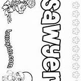 Coloring Name Savannah Sherry Pages Sheryl Sawyer Hellokids Names Template Girl sketch template
