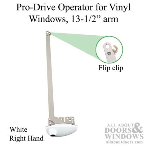roto   single arm pro drive rh vinyl window application white
