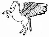 Pegasus sketch template