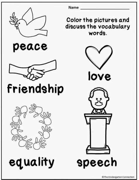 martin luther king day worksheets