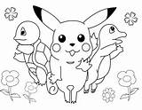 Colorare Disegni Pikachu Squirtle Charmander sketch template