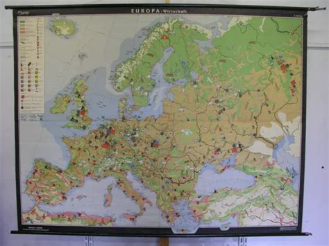 schulwandkarte wall map europa economy europe economy europakarte