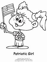Patriotic Coloring Pages Girl Giggletimetoys sketch template