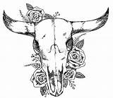Skull Drawing Cow Longhorn Sketch Roses Desert Drawings Redbubble Outline Sketches Paintingvalley Getdrawings sketch template