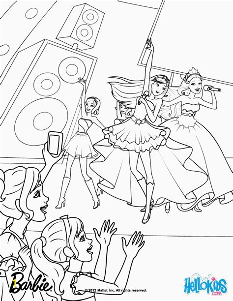 barbie rock  royals coloring pages divyajananiorg