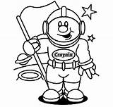 Crayola Coloring Template Pages Templates Astronaut Colouring sketch template
