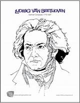 Coloring Beethoven Makingmusicfun Ludwig Van Sheets Printable sketch template