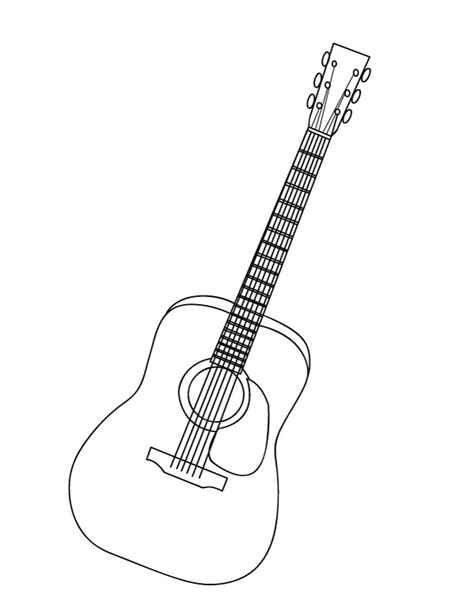 printable guitar coloring page  coloring coloring pages banners