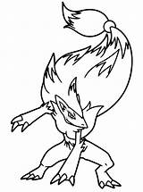 Zoroark Pokémon sketch template