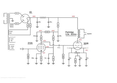 ba tube schematic  power amp  partridge transformers