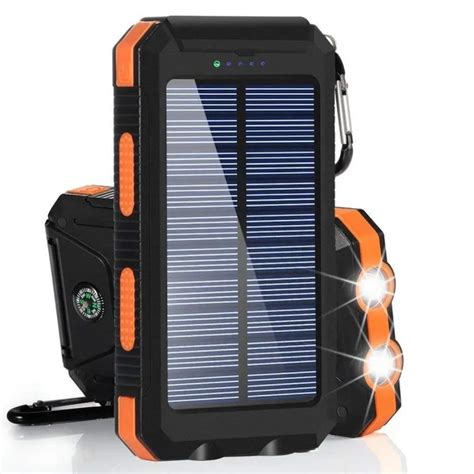 mah solar power bank dual usb powerbank waterproof battery external portable charging