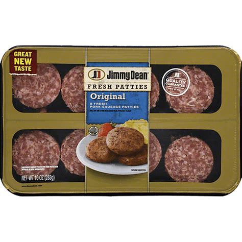 jimmy dean® fresh patties original pork sausage patties 10 oz tray