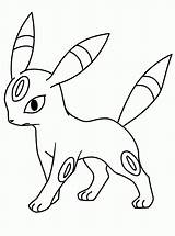 Pokemon Umbreon Eevee sketch template