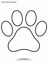 Paw Print Coloring Printable Pages Prints Bear Template Choose Board Blank sketch template