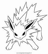 Jolteon Coloring Pokemon Pages Template Getcolorings Comments Print Color Printable sketch template