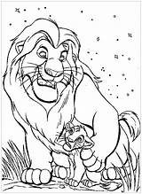 Lion King Coloring Pages Simba Mufasa Kids Children Printable Advise Disney Color Give Worksheets Son His Math Prints Coloringfolder sketch template