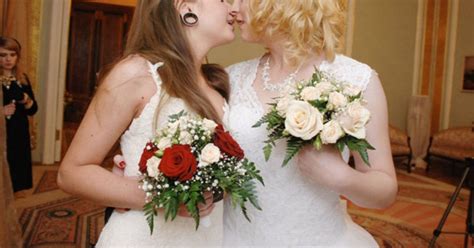 Outrage Two Brides Tie The Knot In Russia Despite A Ban On Same Sex