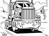Coloring Truck Pages Semi Log Drawing Printable Trucks Ww2 Getcolorings Line Camper Print Color Big Kids Frightening Paintingvalley Wwii sketch template