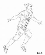 Ausmalbilder Neymar Fussball Fußball sketch template