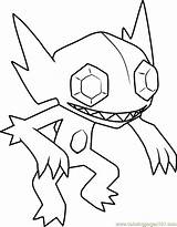 Sableye Tapu Koko Coloring4free A4 Coloringpages101 Coloringonly sketch template