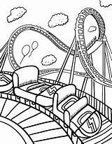 Roller Coaster Coloring Pages Sheet Sheets Park Kids Drawing Amusement Fun Coasters Printable Paper Template Colouring Color Coloringpagesfortoddlers Activities Water sketch template