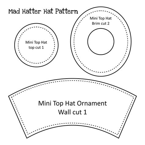 printable top hat pattern     printablee