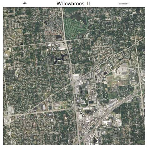 aerial photography map  willowbrook il illinois