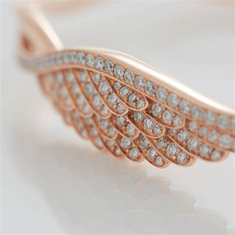 wings embrace diamond bangle in 18ct rose gold garrard