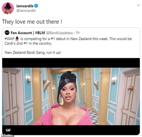 They Love Me Out There Cardi B Celebrates The Success