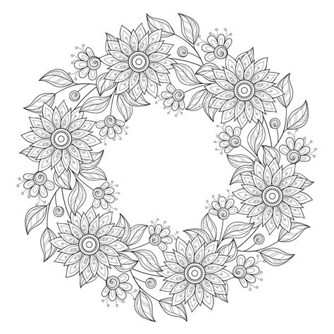 wreath coloring pages monaicyn kitchen ideas