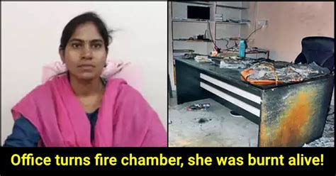heartbreaking woman tehsildar burnt alive in her office