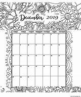 Calendar Coloring December Printable Pages Color Print January Kids Blank September Visit sketch template