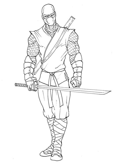 simple ninja coloring pages coloring pages ninja warrior coloring