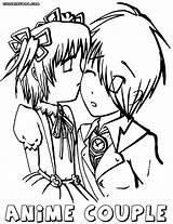 Anime Couple Coloring Pages Colorings sketch template