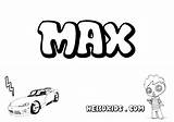 Max Name Pages Coloring Template sketch template
