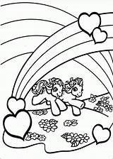 Unicorn Coloring Rainbow Pages Popular Pony sketch template