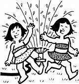Coloring Sprinkler Pages Girls Playing Kids Kidprintables Return Main sketch template