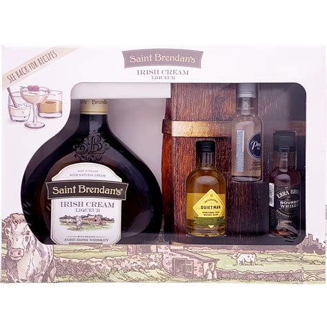 saint brendans irish cream liqueur gift set   ml miniature gotoliquorstore