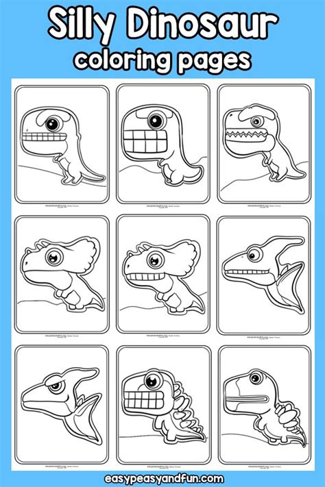silly dinosaur coloring pages easy peasy  fun membership tsgos
