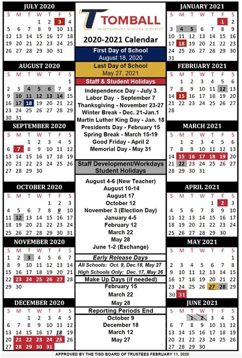 tisd calendar   calendar