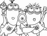 Minion Pages Minions Celebrate Coloring Happy sketch template