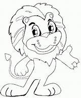 Lion Coloring Cartoon Kids Cute Pages Book Library Clipart Printable Drawing Popular Getdrawings sketch template