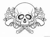 Coloring Pages Fire Skull Skulls Getdrawings sketch template