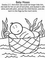 Moses Coloring Baby Pages Basket Passover Bible Sunday Printable Slime School Church Crafts Preschool River House Nile Kids Churchhousecollection Sheets sketch template