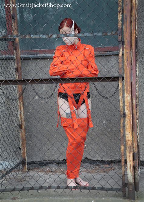orange legs binder restraints straitjacket type prisoner etsy