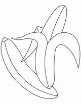 Banana Coloring Pages Bunch Peeling Netart Drawing Peeled Getdrawings sketch template