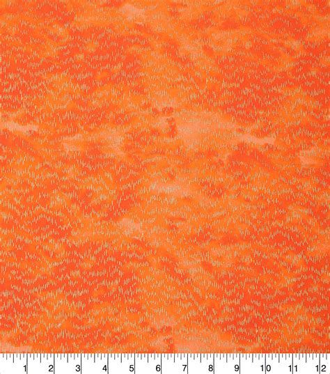 keepsake calico cotton fabric metallic speckled  orange joann