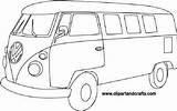 Vw Bus Coloring Clipart Bulli Volkswagen Van Pages Retro Printable Cliparts Clipground Hanson Lee Made Camper Sheet Clip Combi Library sketch template