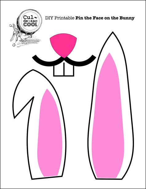 easter bunny face template printable easter bunny outline cliparts